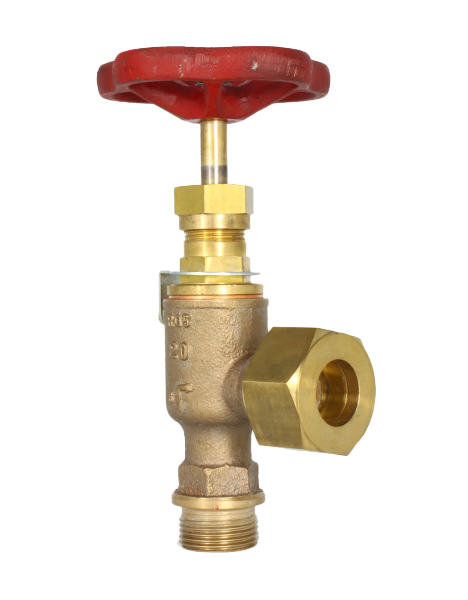 GLOBE VALVE ANGLE BRONZE WITH CUTTING RINGS DS-RG-N; S  DIN86501 PN 40
